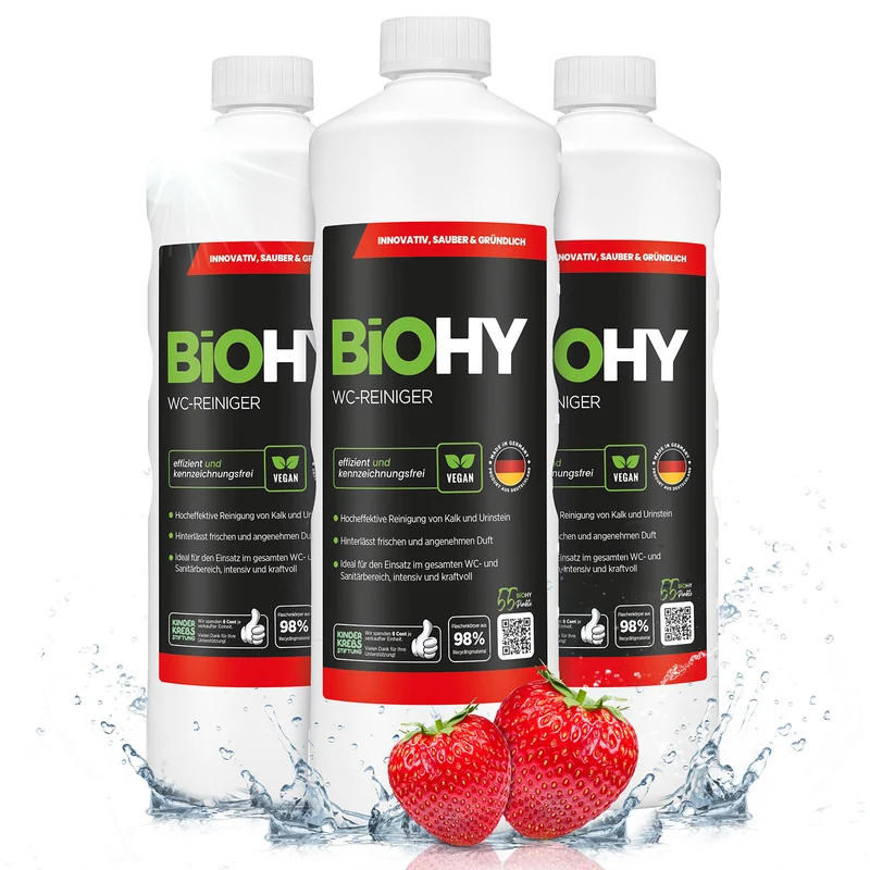 BiOHY nettoyant pour WC, nettoyant pour toilettes, nettoyant pour toilettes, rafraîchissant pour WC