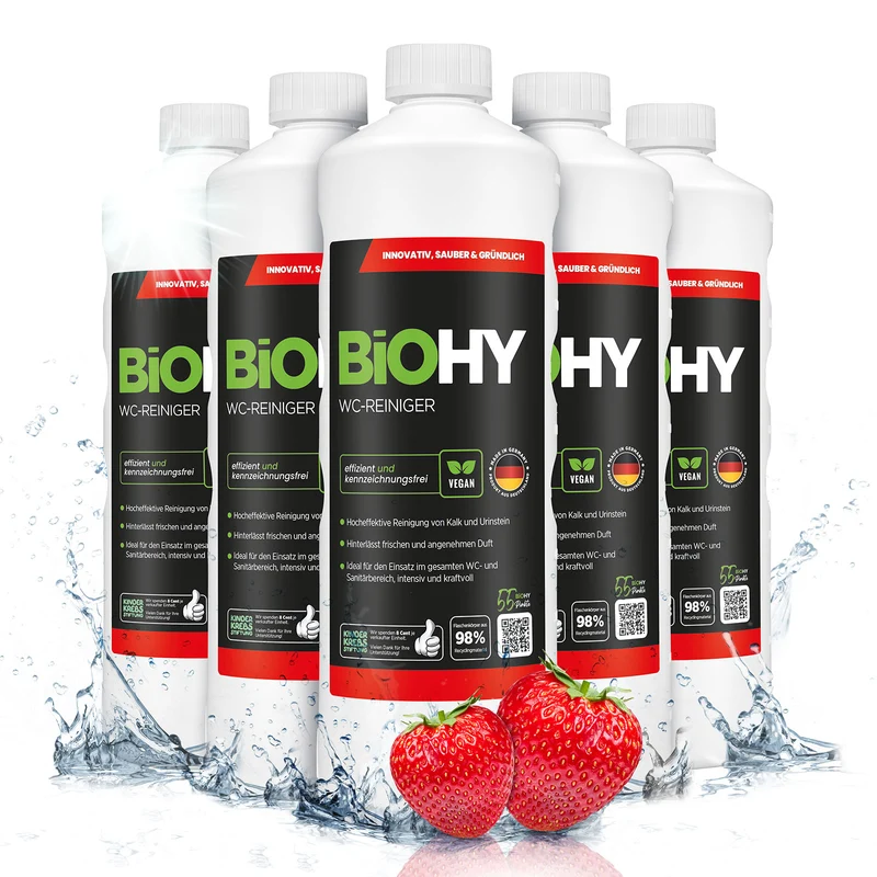 BiOHY nettoyant pour WC, nettoyant pour toilettes, nettoyant pour toilettes, rafraîchissant pour WC