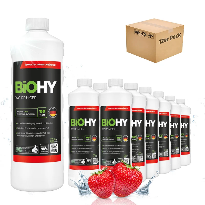 BiOHY nettoyant pour WC, nettoyant pour toilettes, nettoyant pour toilettes, rafraîchissant pour WC
