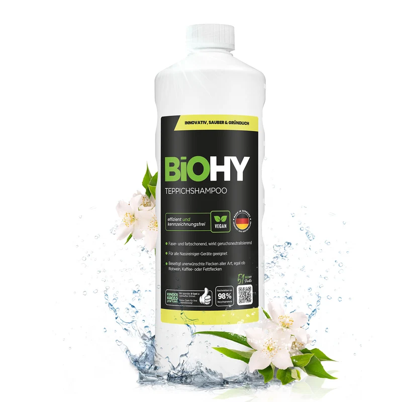 BiOHY shampooing pour tapis, nettoyant pour tapis, mousse pour tapis