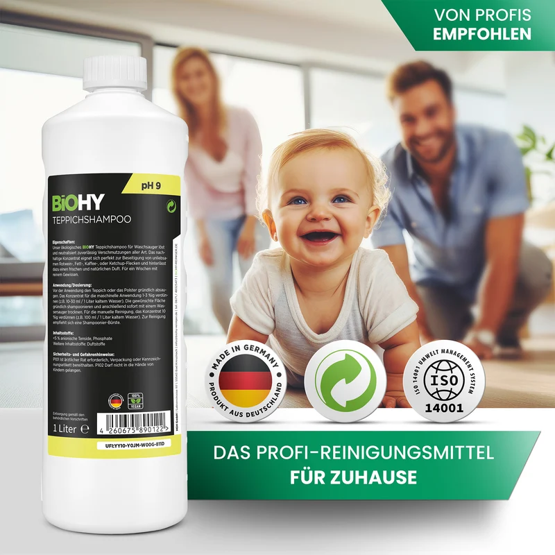 BiOHY shampooing pour tapis, nettoyant pour tapis, mousse pour tapis