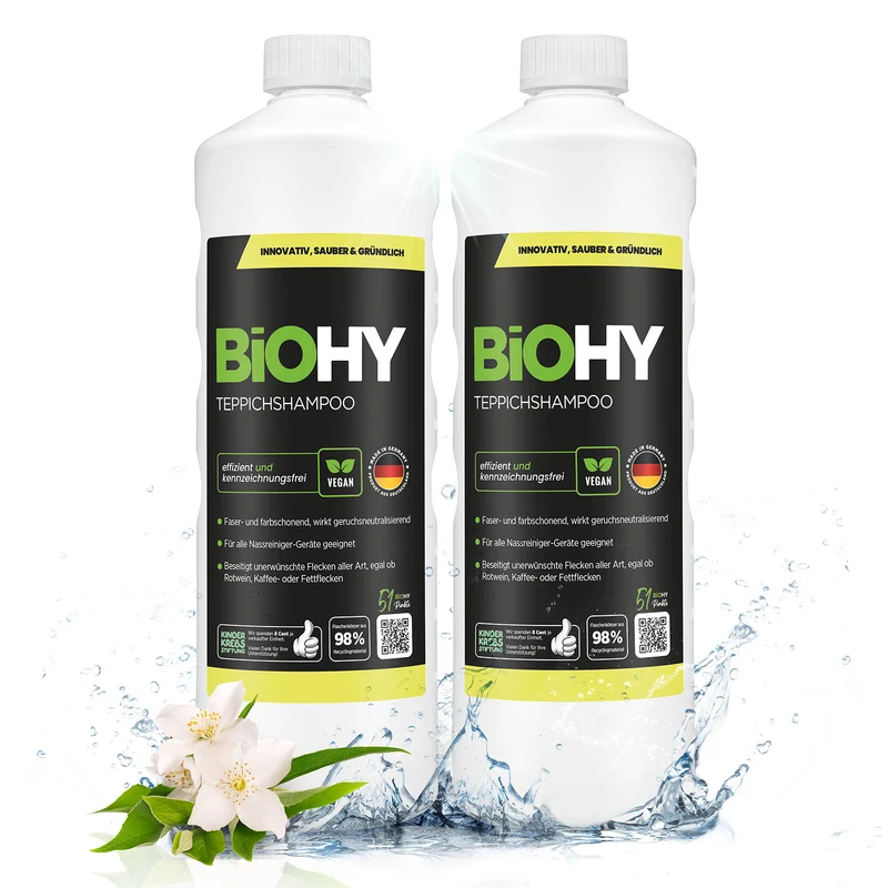 BiOHY shampooing pour tapis, nettoyant pour tapis, mousse pour tapis
