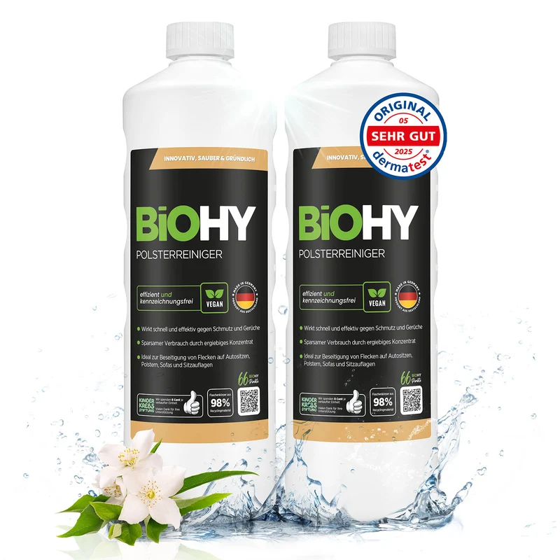 BiOHY nettoyant pour meubles rembourrés, nettoyant pour textiles, nettoyant pour meubles rembourrés, nettoyant pour canapés