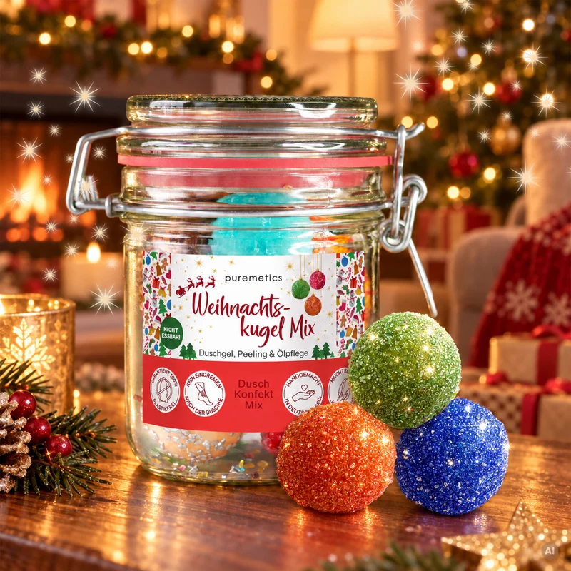 3in1 Dusch-Konfekt ‘Weihnachtskugel Mix‘