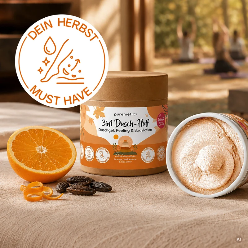 3in1 Dusch-Fluff ‘Balance: Orange, Tonkabohne & Kaschmir‘