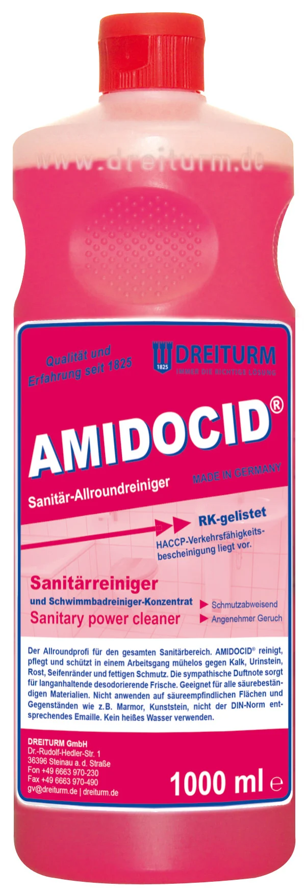 Dreiturm Amidocid Sanitärreiniger - 1 Liter Flasche