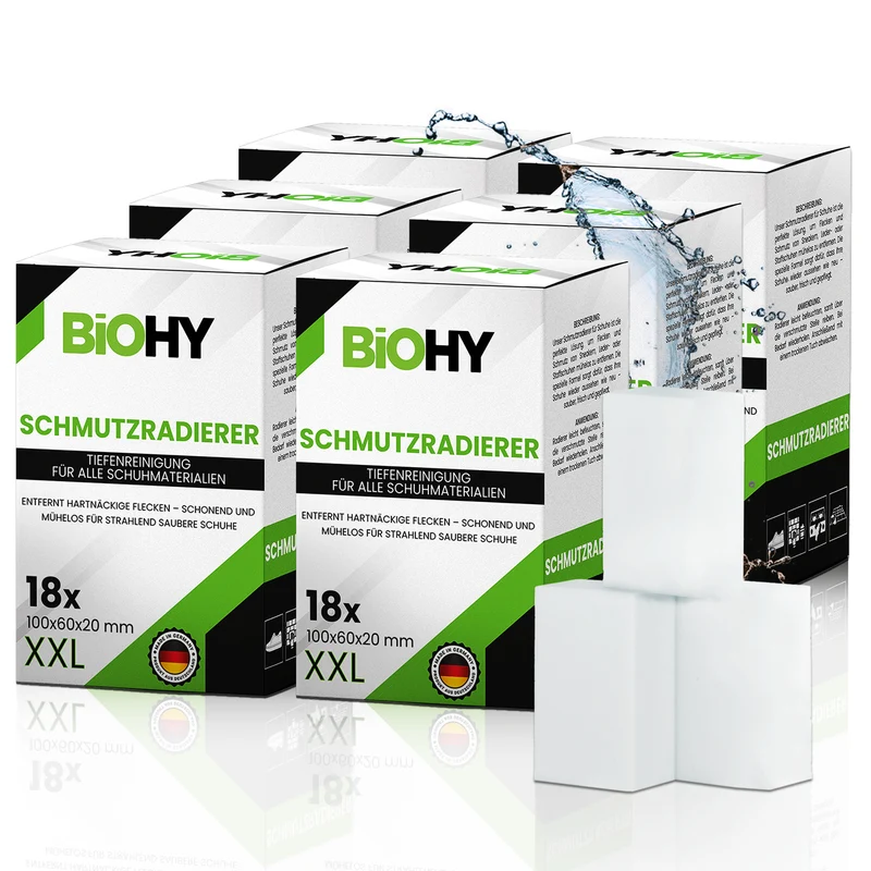Gomme à salir BiOHY - éponges magiques pour chaussures, cuisine, salle de bain & plus encore