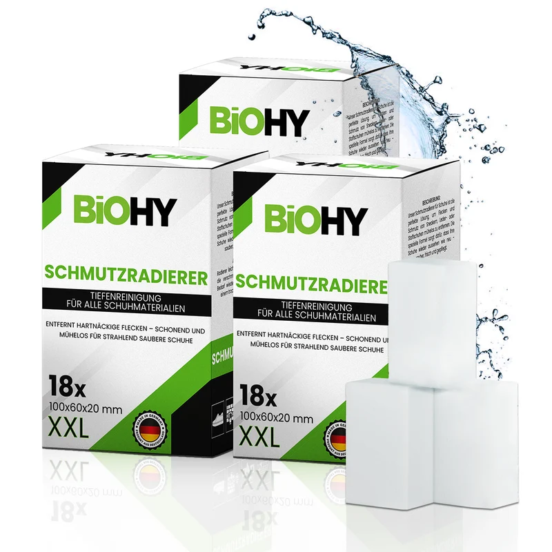 Gomme à salir BiOHY - éponges magiques pour chaussures, cuisine, salle de bain & plus encore