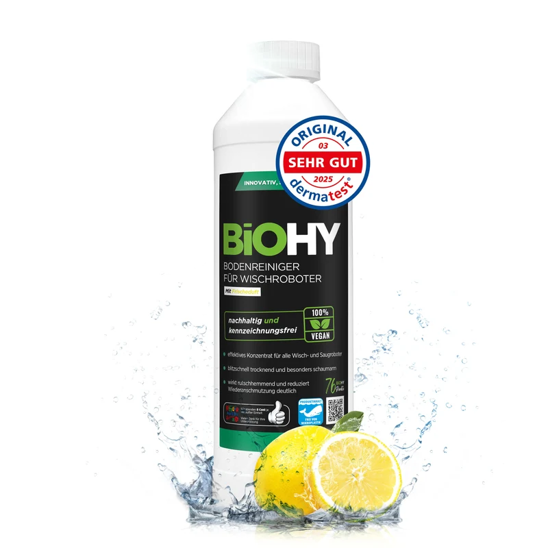 BiOHY Nettoyant sols pour robots de nettoyage, Nettoyant, Entretien des sols, Nettoyant sols non moussant