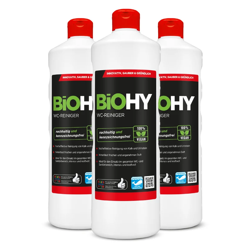 BiOHY nettoyant pour WC, nettoyant pour toilettes, nettoyant pour toilettes, rafraîchissant pour WC