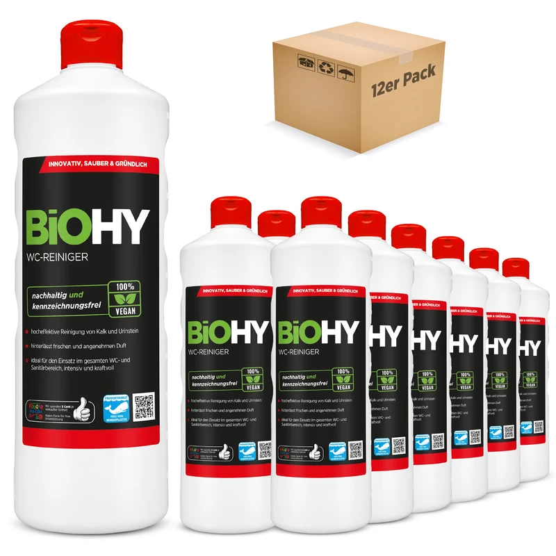 BiOHY nettoyant pour WC, nettoyant pour toilettes, nettoyant pour toilettes, rafraîchissant pour WC