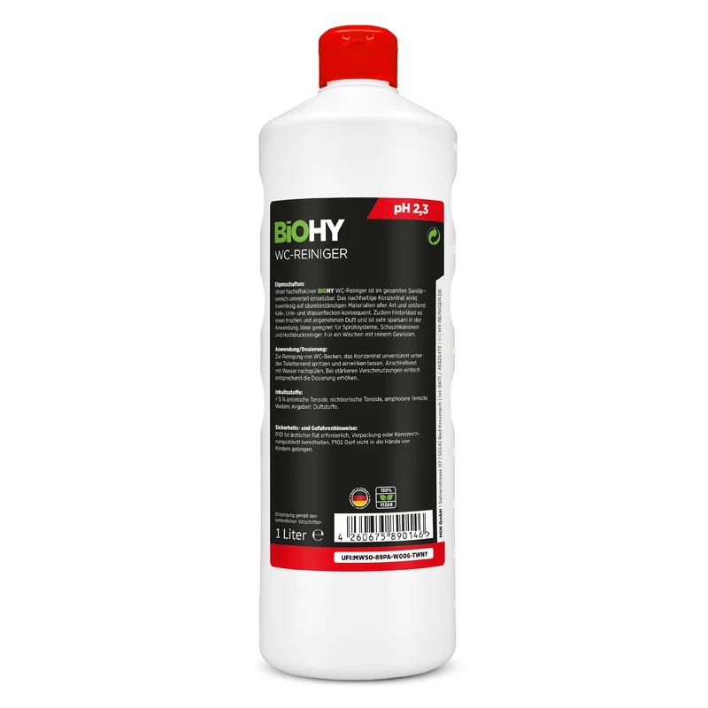BiOHY nettoyant pour WC, nettoyant pour toilettes, nettoyant pour toilettes, rafraîchissant pour WC