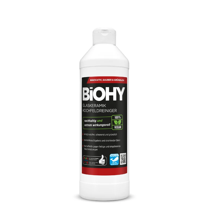BiOHY nettoyant pour table de cuisson vitrocéramique, nettoyant pour table vitrocéramique, nettoyant pour cuisinière